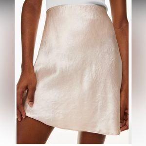 Aritzia Babaton Slip Satin Mini Skirt